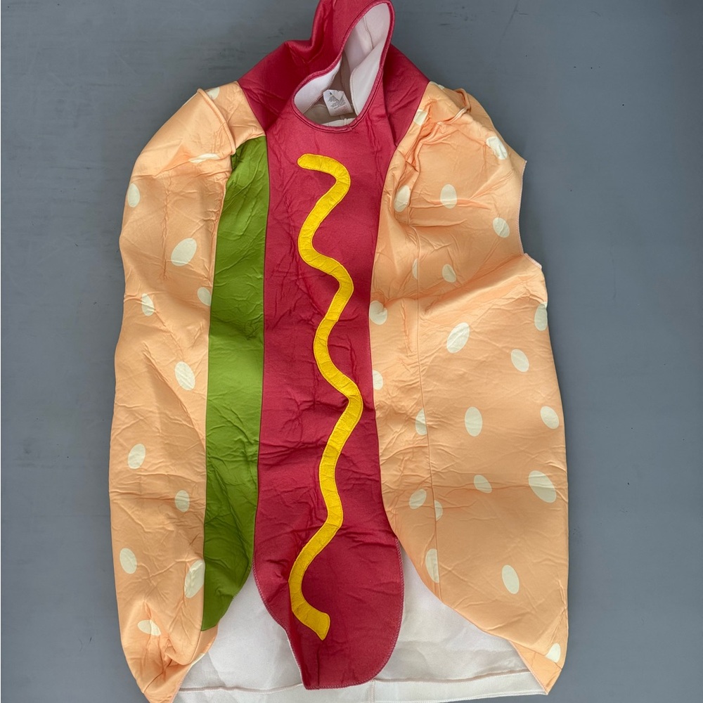 Hot Dog Costume with Red and Green Accents